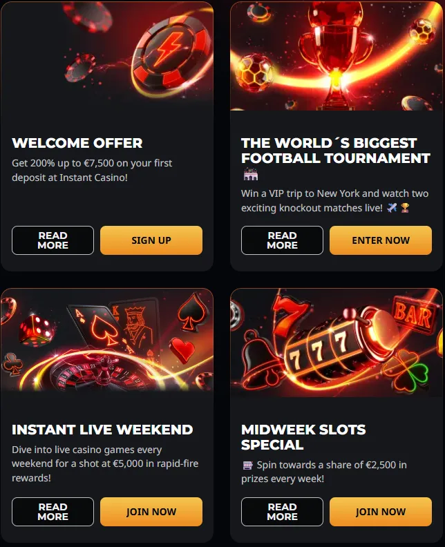 instant casino bonus